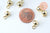 pendentif goutte laiton doré 18k 10mm,Pendentif doré pour création de bijoux, l'unité G5995