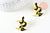 Broche pins serpent lune mystique doré émail noir jaune 32.5x23.5mm,broche dorée,creation bijoux,décoration veste,l'unité G6321-Gingerlily Perles