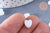 Perle coeur plastique blanc nacré 8mm , perle plastique blanc nacré,lot de 20 perles G6439