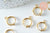 Anneaux créoles dorés pour oreilles non percées 15.5mm, création boucles, créoles laiton doré,boucles créoles,sans nickel,la paire G6355-Gingerlily Perles