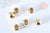 Perle ronde en plastique doré 10mm , perle plastique coloré, couleurs mélangées,lot de 50 perles G6399