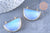 Pendentif demi-lune opalite 32mm,creation bijou,pendentif pierre de synthèse, création bijoux opalite, l'unité G6605