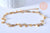 Bracelet chaine cheville laiton et nacre, bracelet doré reglable,création bijou laiton doré,sans nickel,bracelet été,24.2cm G4158-Gingerlily Perles