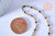chaine de cheville acier doré 14k résine noire chaine doree, bracelet chaîne fine,création bijou,1.5-2mm,23cm, l'unité,G3430-Gingerlily Perles