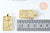 Pendentif carte de tarot Etoile en laiton zircon,Pendentif doré tarot de Marseille,30mm l'unité G6417