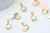 Pendentif médaille ronde lune laiton doré nacre mobile 13.5mm, pendentif nacre  laiton doré pour création bijoux,médaille or, l'unité G5682