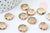 Perle carrée gravée  zamac doré 12mm, perles dorées, création bijoux, perles intercallaires, Perle carré, lot de 2 G5873