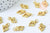 Pendentif dauphin zamac doré,fournitures créatives, sans nickel,creation bijoux,perle géométrique,15.5mm,lot de 5 G5676