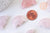 Lune quartz rose naturel 29.5mm, quartz rose naturel roulé, pierre semi-precieuse, séance lithothérapie,  l'unité G5618
