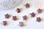 Pendentif étoile quartz fraise naturelle facettes,pendentif bijoux, pendentif pierre, quartz fraise naturelle, pendentif étoile,17mm G5636