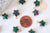 Pendentif étoile rubis sur zoisite naturelle facettes,pendentif bijoux, rubis sur zoisite naturelle, pendentif étoile,17mm G5635