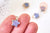 Pendentif étoile agate naturelle bleu facettes,pendentif bijoux, pendentif pierre, rubis sur zoisite naturelle, pendentif étoile,17mm G5634