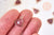 Pendentif triangle quartz fraise, pendentif pierre, support doré, création bijoux pierre naturelle, pierre naturelle, 19mm G5628