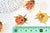 Broche pins coccinelle insecte ailé mystique doré émaillé,broche dorée,creation bijoux,décoration veste, 27x25mm,l'unité G5543-Gingerlily Perles