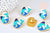 Broche pins vague lune laiton doré émaillé,broche dorée,creation bijoux,décoration veste, 27.5x21mm,l'unité G5539-Gingerlily Perles