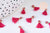 Pompon rose foncé polyestère support doré,décoration pompon, pompon boucles,fabrication bijoux bohème,10-15mm,les 10 G5565