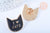 Broche pins chat noir "I LOVE CAT" doré émail 14mm,broche dorée customisation vêtements,l'unité G6614-Gingerlily Perles