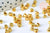 Perles intercalaires facettées doré cœur 3.5mm,fournitures créatives, perles doreés, création bijoux, Lot de 50 G5577