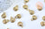 Perle coquillage zamac doré 14K 13.5mm ,fournitures créatives sans nickel,creation bijoux thème place vacances,lot de 5 G5798