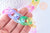 Grosse Chaine acrylique multicolore pastel plastique 20.5x30mm,perle acétate, création bijoux,chaine plastique, le mètre G6281