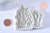 Moule corail fabrication bijoux résine patisserie 77x86mm, un moule en silicone pour usage alimentaire, l'unité G6291