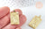 Pendentif carte impératrice en laiton zircon,Pendentif doré carte de tarot,30mm l'unité
