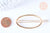 Support barrette clip métal doré ovale sans plateau 54mm, pince à cheveux, accessoire coiffure mariage, fabrication bijoux, l'unité G6599-Gingerlily Perles