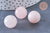 Pierre ronde quartz rose non percée 17.5-18mm, cabochon rond, quartz rose naturelle, cabochon pierre,pierre naturelle 18mm, l'unité G6657