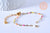 Bracelet fin résine multicolore rose acier doré 14k avec anneaux 16.5mm, création bracelet acier doré inoxydable sans nickel,l'unité G5807