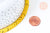 Perle chevron  colorée jaune hématite synthétique 7mm, création bijoux pierre, le fil de 40cm