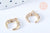 Pendentif croissant lune laiton doré 18k,lune zircon,fourniture dorée,creation bijoux,Pendentif Lune,Pendentif doré,lune dorée,16mm-G6257