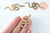 Pendentif serpent gravé acier doré 34.5mm, breloque acier inoxydable doré, pendentif sans nickel, création bijoux, l'unité,G6015
