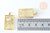 Pendentif carte de tarot Le Soleil en laiton zircon,Pendentif doré tarot de Marseille,30mm l'unité G6418
