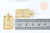 Pendentif carte de tarot L'impératrice en laiton zircon,Pendentif doré tarot de Marseille,30mm l'unité G6425