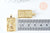 Pendentif carte de tarot La Roue de la Fortune en laiton zircon,Pendentif doré tarot de Marseille,30mm l'unité G6419