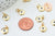 Pendentif rond doré oeil protecteur émail blanc, Pendentif pour femme en métal doré pour la création de bijoux,12.5mm,l'unité G5681