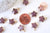Pendentif étoile quartz fraise naturelle facettes,pendentif bijoux, pendentif pierre, quartz fraise naturelle, pendentif étoile,17mm G5636