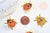 Broche pins coccinelle insecte ailé mystique doré émaillé,broche dorée,creation bijoux,décoration veste, 27x25mm,l'unité G5543-Gingerlily Perles