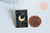 Broche pins carte tarot La lune mystique émail noir doré émail 30.5mm,broche dorée,décoration veste,l'unité G6718-Gingerlily Perles