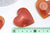 Coeur agate naturelle orange druze, agate naturelle roulée, pierre semi-precieuse, séance lithothérapie, 47mm, l'unité G5651