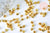 Perles intercalaires facettées doré cœur 3.5mm,fournitures créatives, perles doreés, création bijoux, Lot de 50 G5577