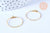 Anneaux créoles dorés 30x25, boucles oreilles,sans nickel,création boucles, créoles laiton doré,boucles dorées, création bijoux,les 10 G6787-Gingerlily Perles