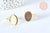 Support bague réglable support cabochon ovale 18x13mm acier doré 17mm, creation bijoux,bague sans nickel acier inoxydable, l'unité G6801-Gingerlily Perles