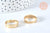 Support bague réglable lisse acier doré 17mm, creation bijoux,bague acier doré sans nickel, bague femme acier inoxydable G6798-Gingerlily Perles