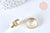 Support bague réglable lisse acier doré 17mm, creation bijoux,bague acier doré sans nickel, bague femme acier inoxydable G6798-Gingerlily Perles