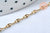 Chaine complète acier dorée 14k fantaisie,collier doré,sans nickel,chaine fantaisie,acier doré,chaine complète,2mm, l'unité,50cm,G2995-Gingerlily Perles