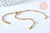 Adjustable bracelet satellite gold steel 14k 15.8cm,creation jewelry without nickel,bracelet gold stainless steel, unit G5968