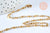 Chaine complète acier dorée 14k boule, chaine fantaisie sans nickel, acier doré, chaine complète,2.mm,45.5cm, l'unité,G142-Gingerlily Perles