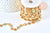 Chaine fleurs laiton doré 18 carats 13.5mm émail multicolore ,chaine dorée pour création bijoux, 1 metre, G6786