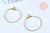 Anneaux créoles dorés 30x25, boucles oreilles,sans nickel,création boucles, créoles laiton doré,boucles dorées, création bijoux,les 10 G6787-Gingerlily Perles